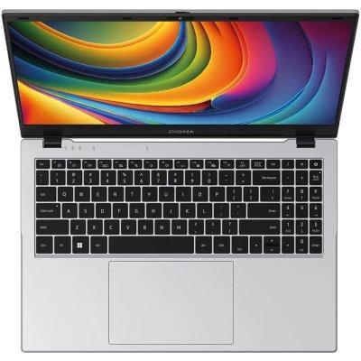 Ноутбук 15.6" DIGMA EVE C5802 [DN15N1-8CXW01] IPS FHD/ Intel N100/8Gb/SSD256Gb/Intel UHD Graphics/Win11 Prof серебро