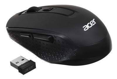 Мышь ACER OMR070 черный оптическая (1600dpi) беспроводная BT/Radio USB для ноутбука (6but) (ZL.MCEEE.00D)