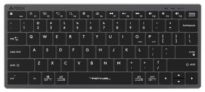 Клавиатура A4Tech Fstyler FX51 серый USB slim Multimedia (FX51 GREY)