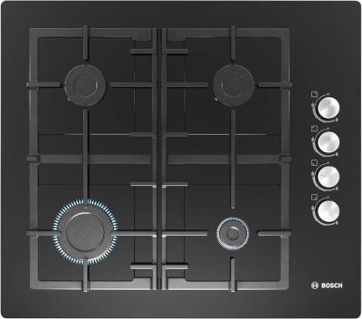 Поверхность газовая BOSCH POP6C6O92R черный (стекло, чугун, г/к, боковое управл)