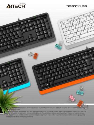 Клавиатура A4Tech Fstyler FKS10 белый/серый USB (FKS10 WHITE)