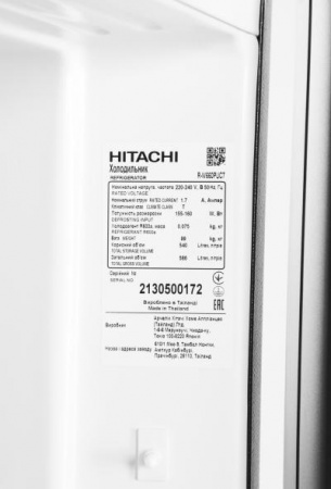 Холодильник HITACHI R-W 660 PUC7 GGR графитовое стекло (Side by Side, NF, инвертор)