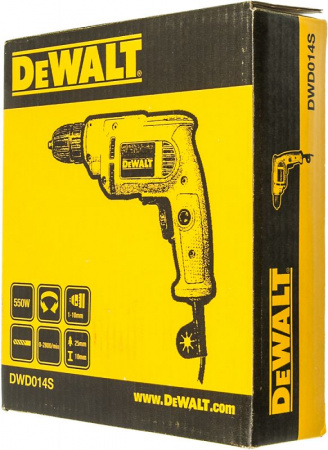 Дрель безударная DEWALT DWD014S-QS 550Вт