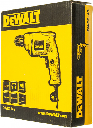 Дрель безударная DEWALT DWD014S-QS 550Вт
