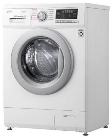 С/м фронтальная LG F1296HDS1 белый/серебро (пар)