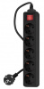 Сетевой фильтр PC PET AP01006-5-BK 5м (5 розеток) черный