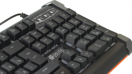 Клавиатура OKLICK 717G BLACK DEATH черный/серый USB Multimedia Gamer LED