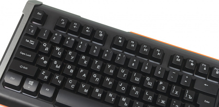 Клавиатура OKLICK 717G BLACK DEATH черный/серый USB Multimedia Gamer LED