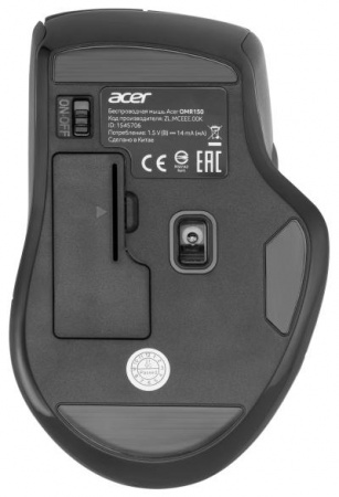 Мышь ACER OMR150 черный оптическая (1600dpi) беспроводная USB (6but) (ZL.MCEEE.00K)