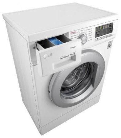С/м фронтальная LG F1296HDS1 белый/серебро (пар)