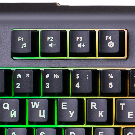 Клавиатура OKLICK 717G BLACK DEATH черный/серый USB Multimedia Gamer LED