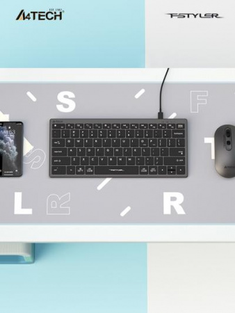 Клавиатура A4Tech Fstyler FX51 серый USB slim Multimedia (FX51 GREY)