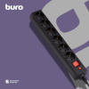 Сетевой фильтр BURO 600SH-16-1.8-B 1.8м (6 розеток) черный (коробка)
