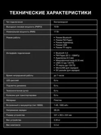 Минисистема HYUNDAI H-MC1298 17Вт FM USB BT micro SD